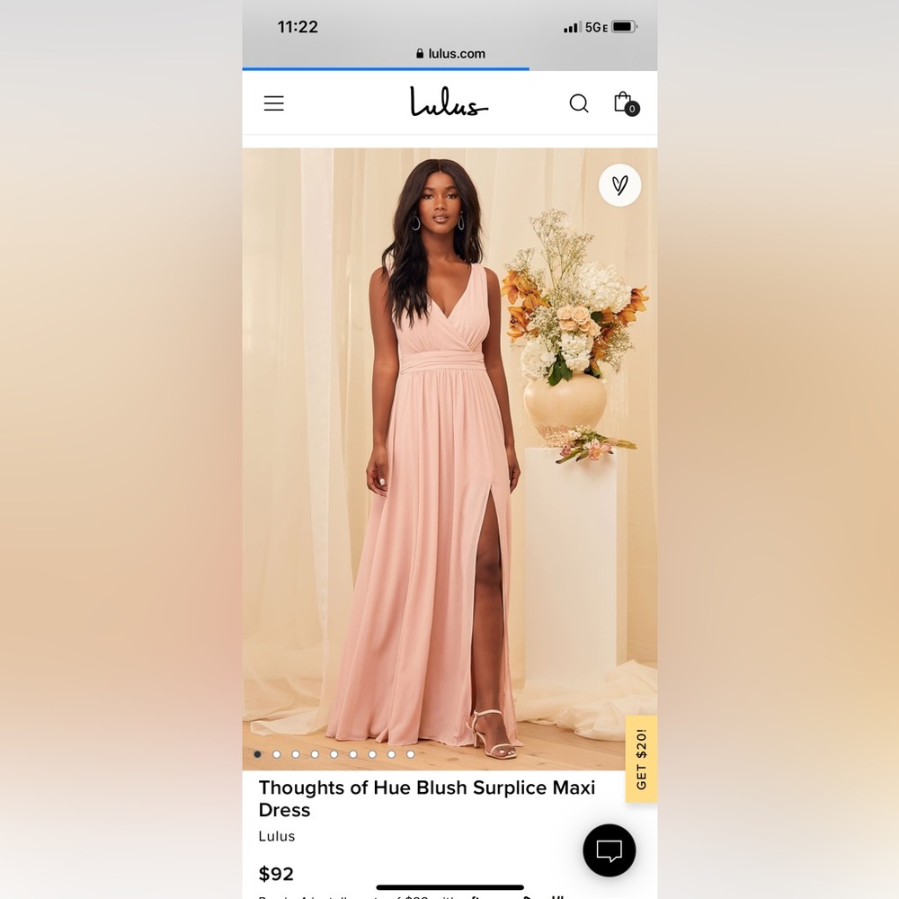 Lulus Blush Maxi Dress